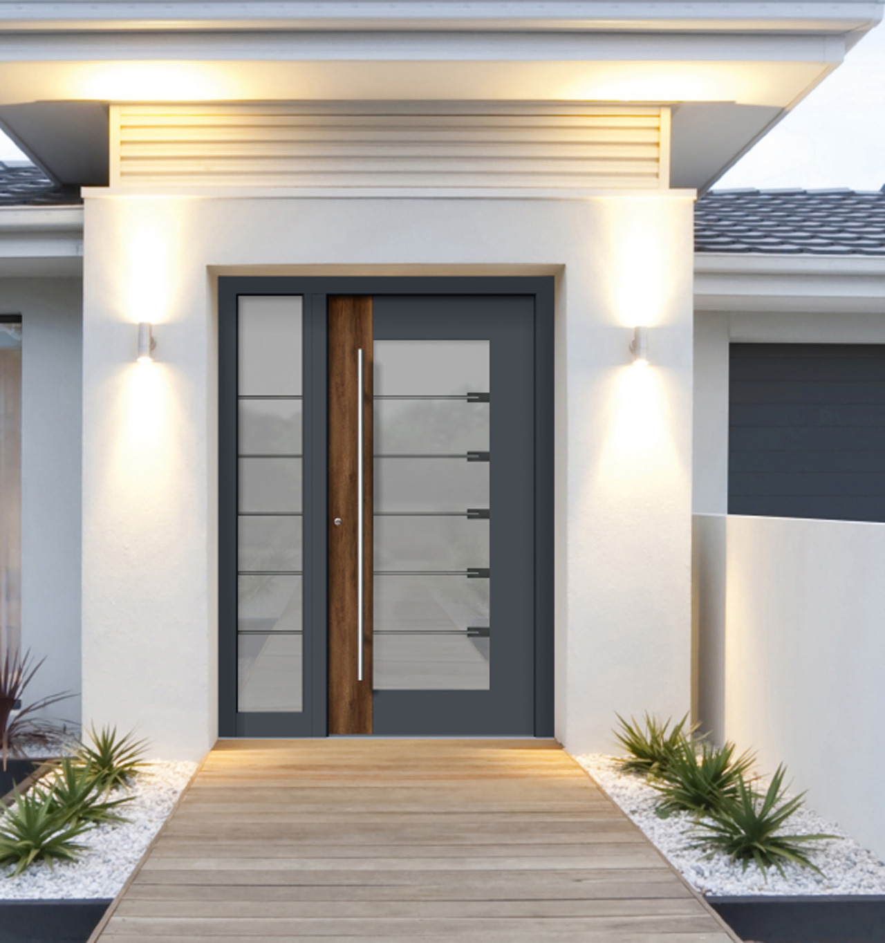 Moderne Haustür von Doors mit Glaselementen